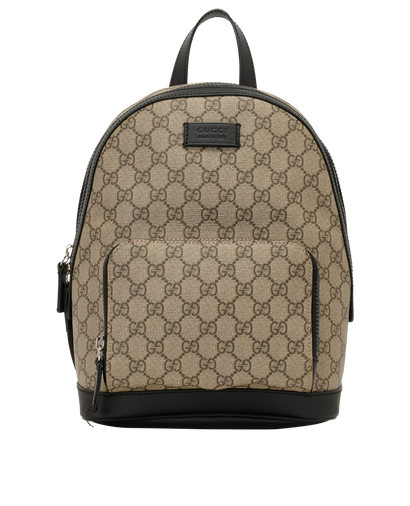 Small GG Supreme Backpack, &pound;520, Handbags, Beige/Black, Canvas, Front view